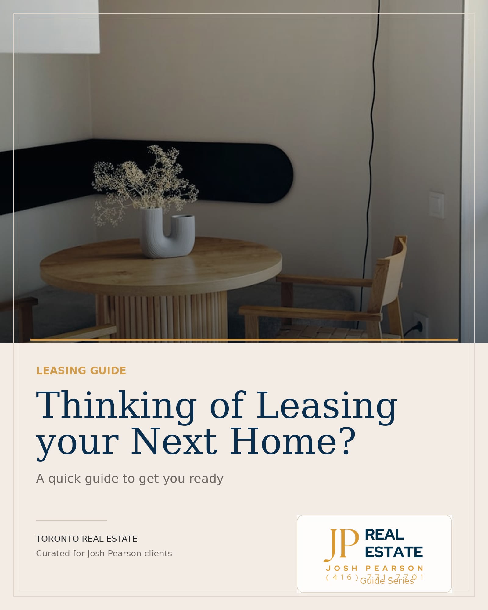 Leasing guide cover for Josh Pearson clients