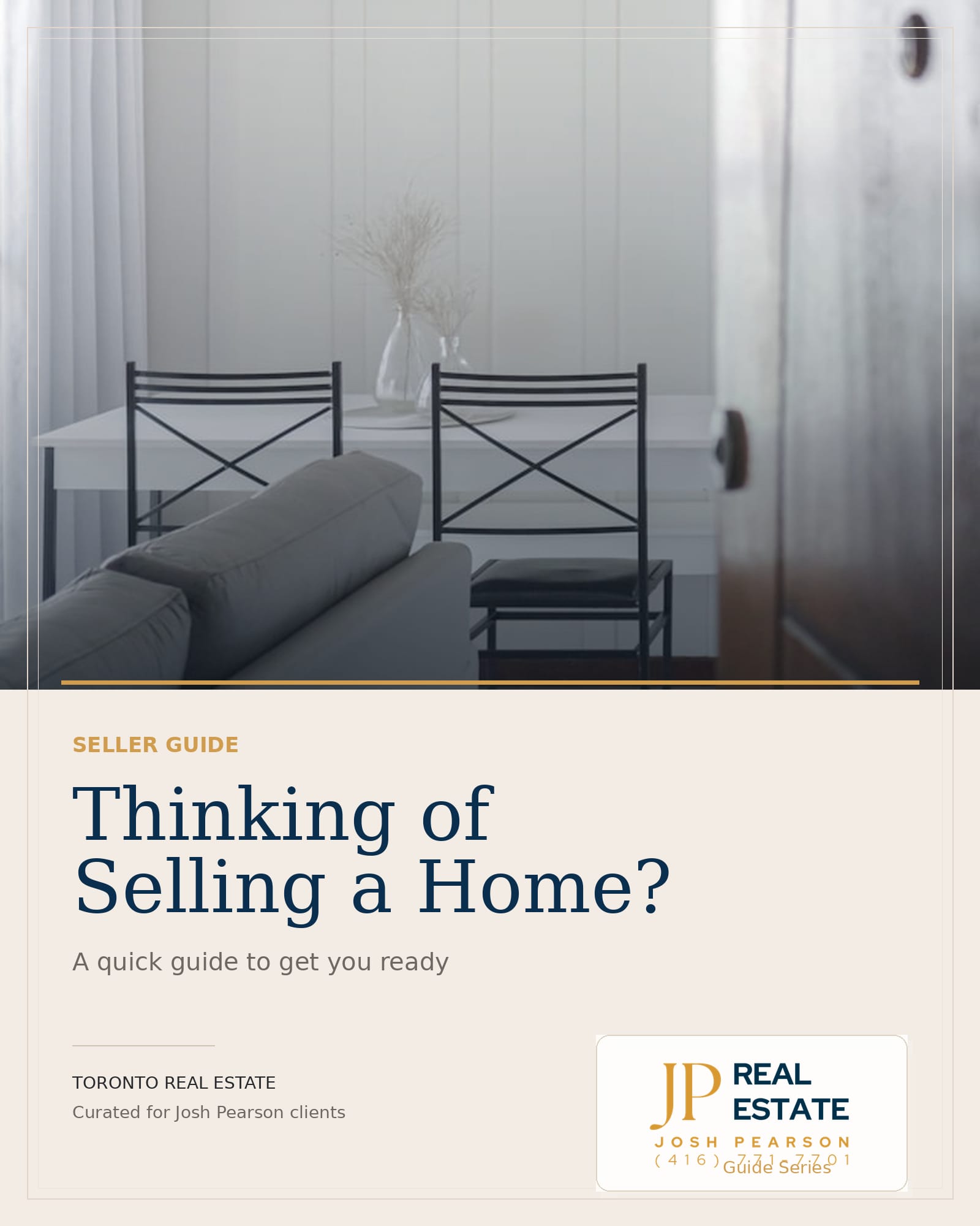 Seller guide cover for Josh Pearson clients