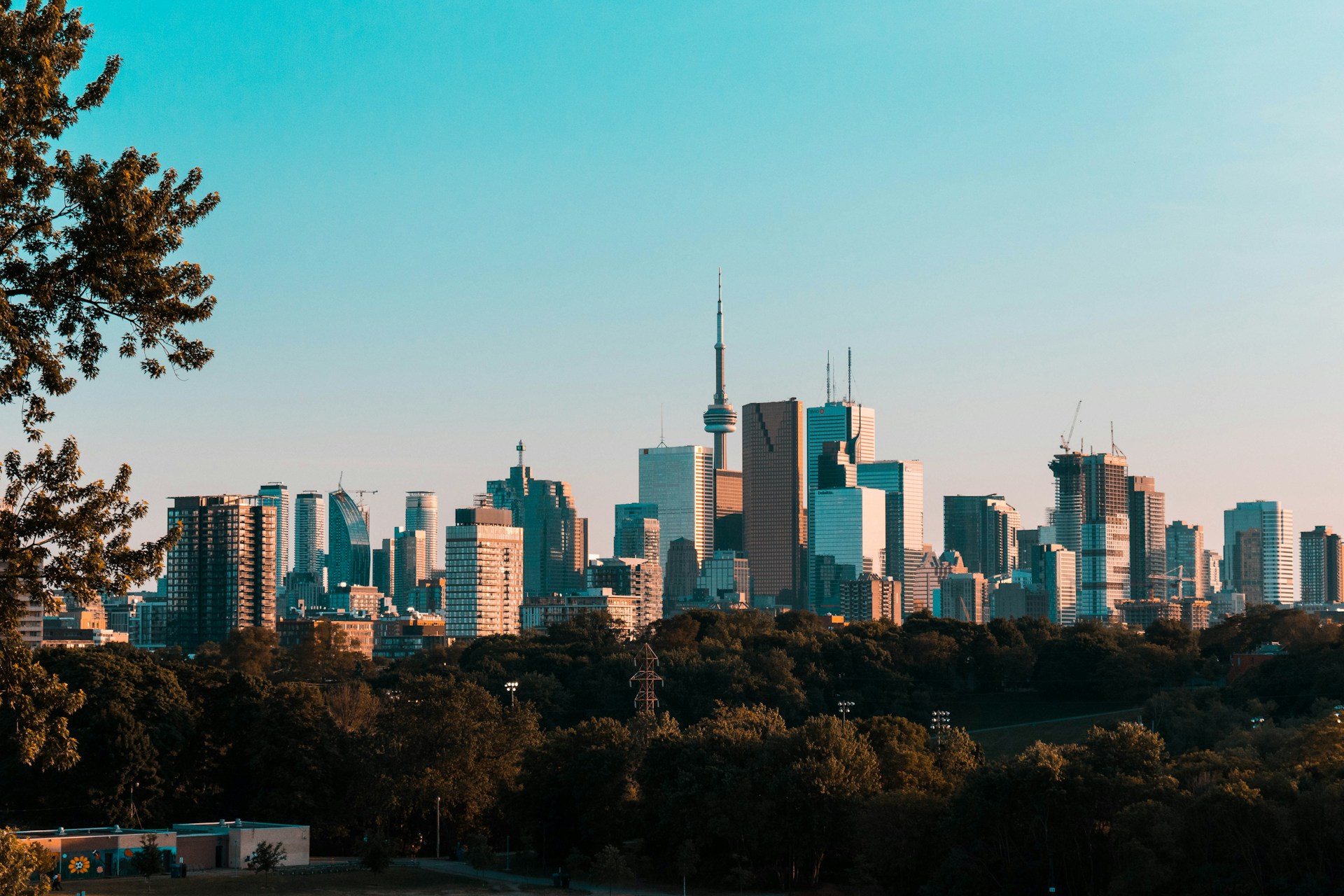 Toronto skyline at dusk